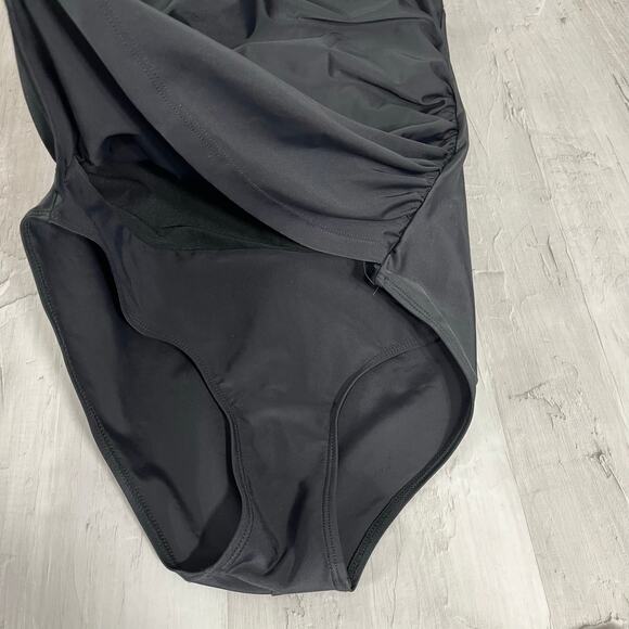 Ebuddy Black Halter Tummy Cover One Piece Swim Bathing Suit XL - Picture 5 of 7